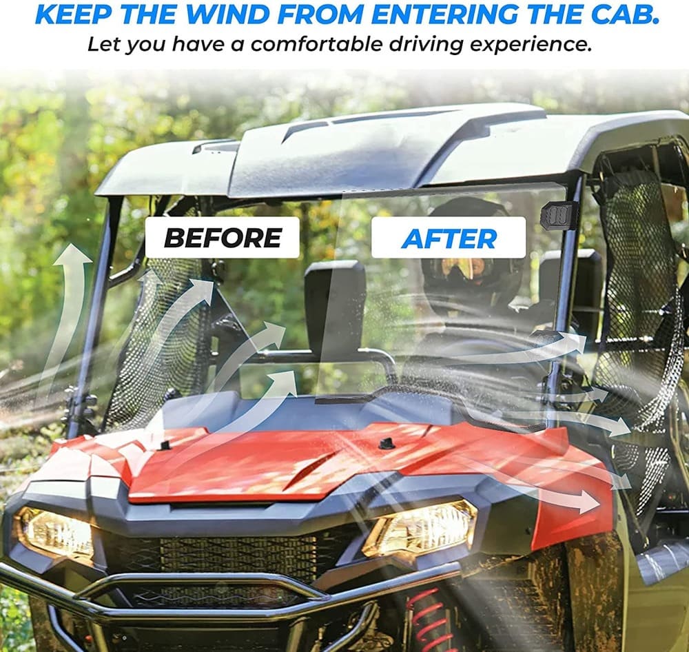 Kemimoto '14-'23 Pioneer 700/ 700-4 Front Windshield Polycarbonate