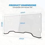 Kemimoto '14-'23 Pioneer 700 / 700-4 Polycarbonate Front Windshield