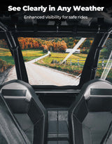 Kemimoto '14-'23 Polaris RZR XP 1000 2 in 1 UTV Rear Soft Windshield w/ Cargo Bed Cover