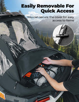 Kemimoto '14-'23 Polaris RZR XP 1000 2 in 1 UTV Rear Soft Windshield w/ Cargo Bed Cover