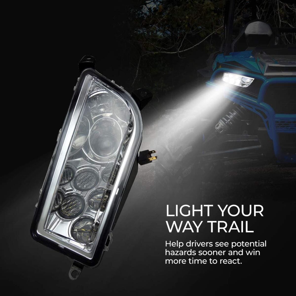 Kemimoto '14-'23 Polaris RZR XP 1000 30W LED Headlight