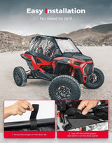 Kemimoto '14-'23 Polaris RZR XP 1000 Soft Upper Door Cab Enclosure Set
