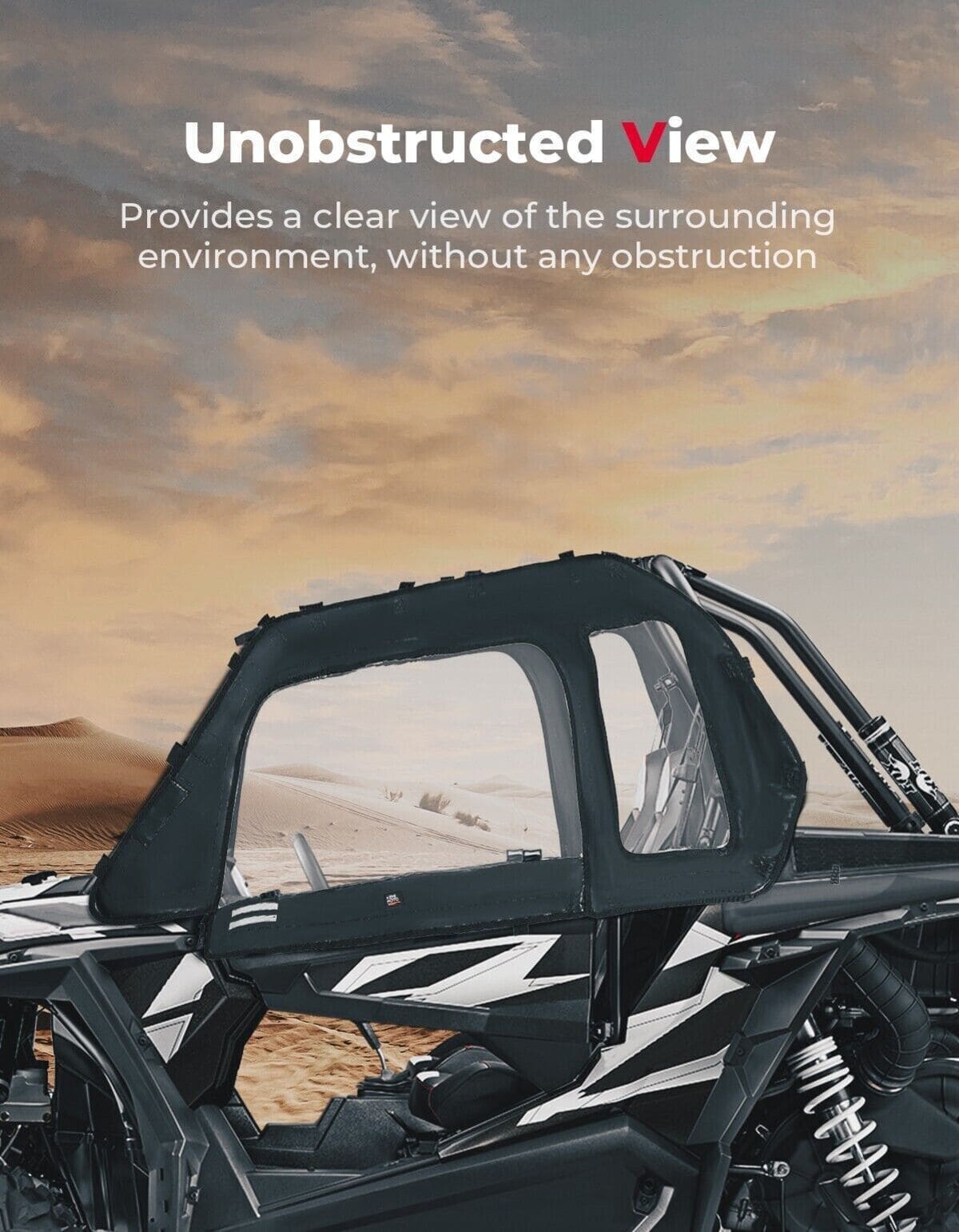 Kemimoto '14-'23 Polaris RZR XP 1000 Soft Upper Door Cab Enclosure Set