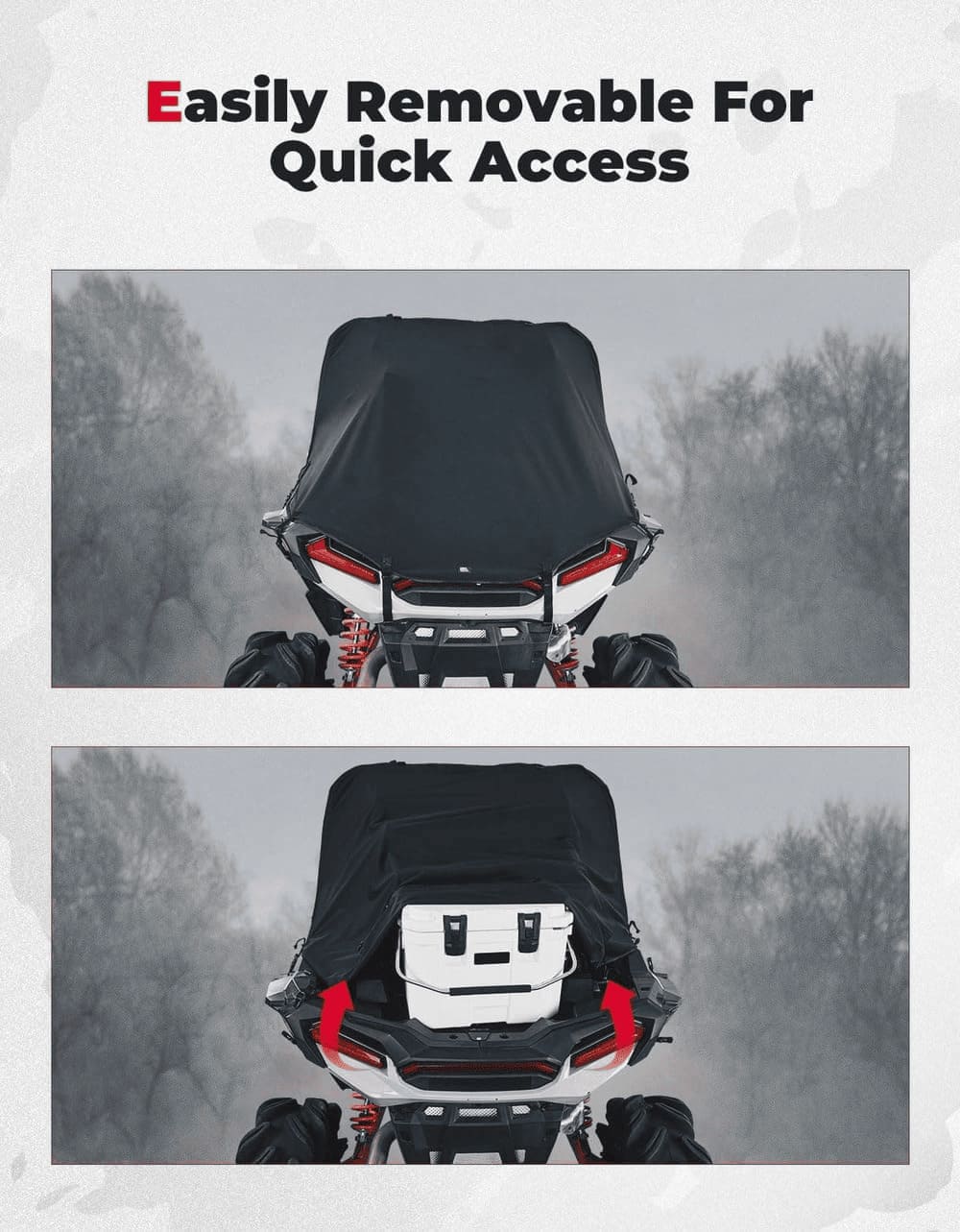 Kemimoto '14-'23 Polaris RZR XP 1000 / Turbo UTV Cargo Bed Cover