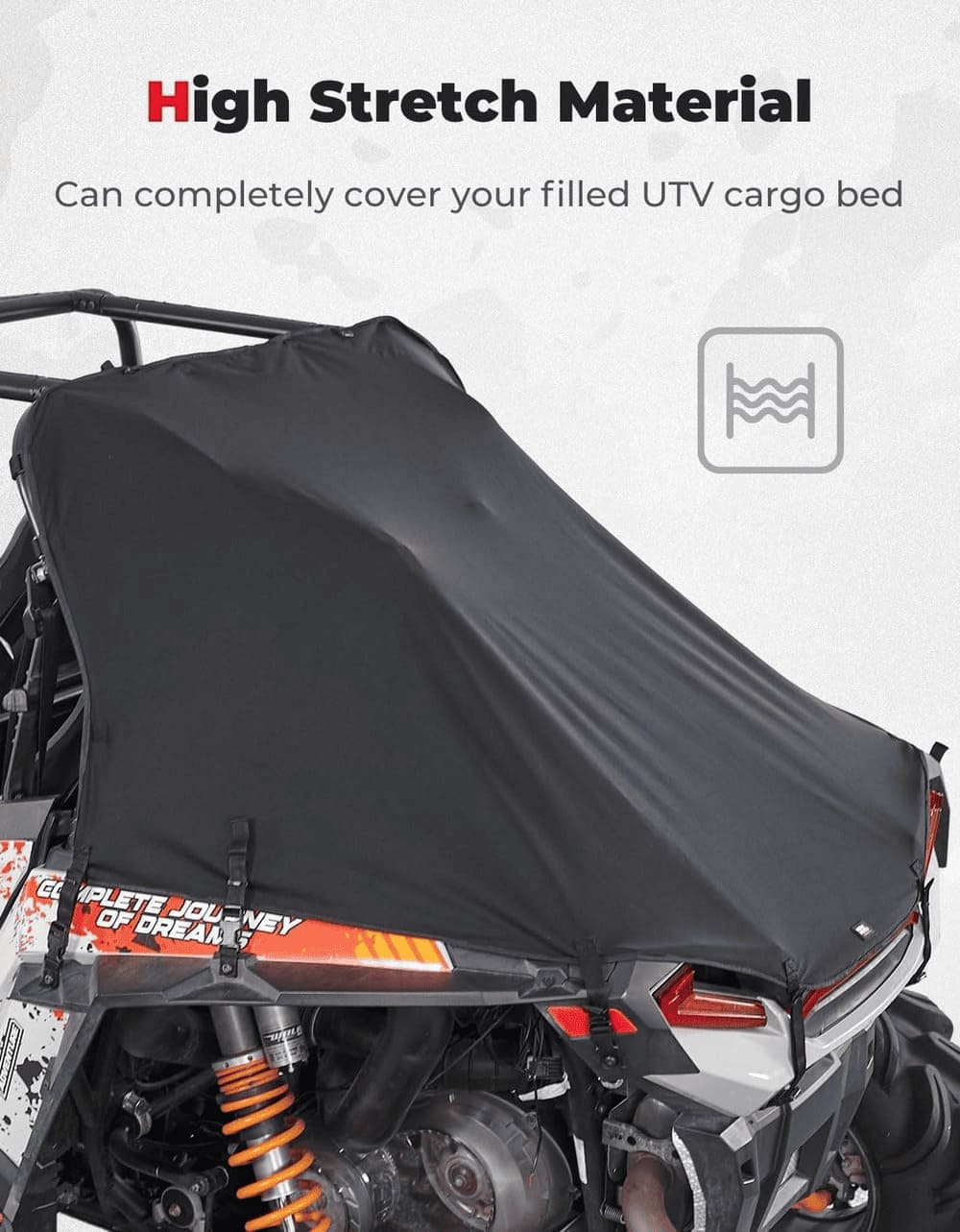 Kemimoto '14-'23 Polaris RZR XP 1000 / Turbo UTV Cargo Bed Cover