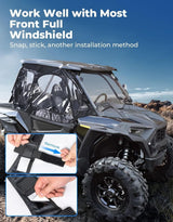 Kemimoto '14-'23 Polaris RZR XP 1000/XP Turbo UTV Soft Upper Door Cab Enclosure Set