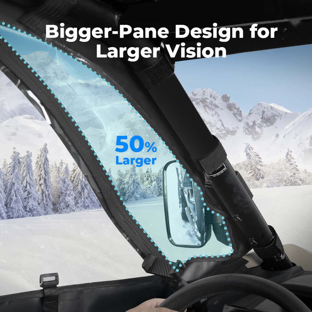 Kemimoto '14-'23 Polaris RZR XP 1000/XP Turbo UTV Soft Upper Door Cab Enclosure Set