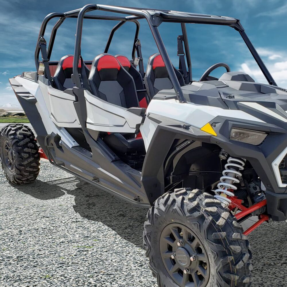 Kemimoto '14-'23 Polaris RZR XP 4 1000/ 4 Turbo Steel Nerf Bars Fit