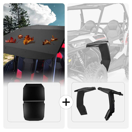 Kemimoto '14-'23 Polaris RZR XP 4 1000 Aluminum Roof & Fender Flares