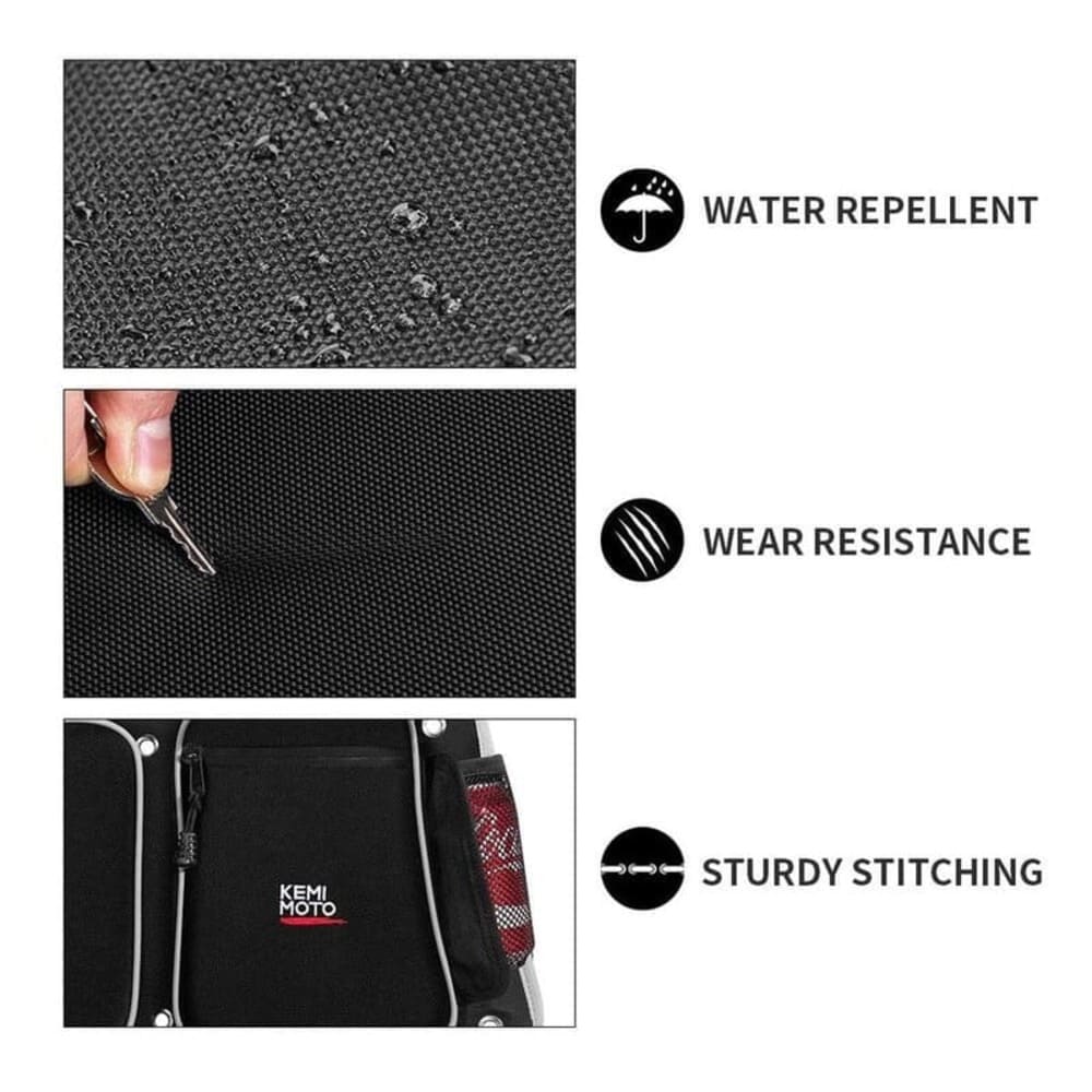 Kemimoto '14-'23 Polaris RZR XP 4 1000 Rear Door Bags w/ Knee Pad