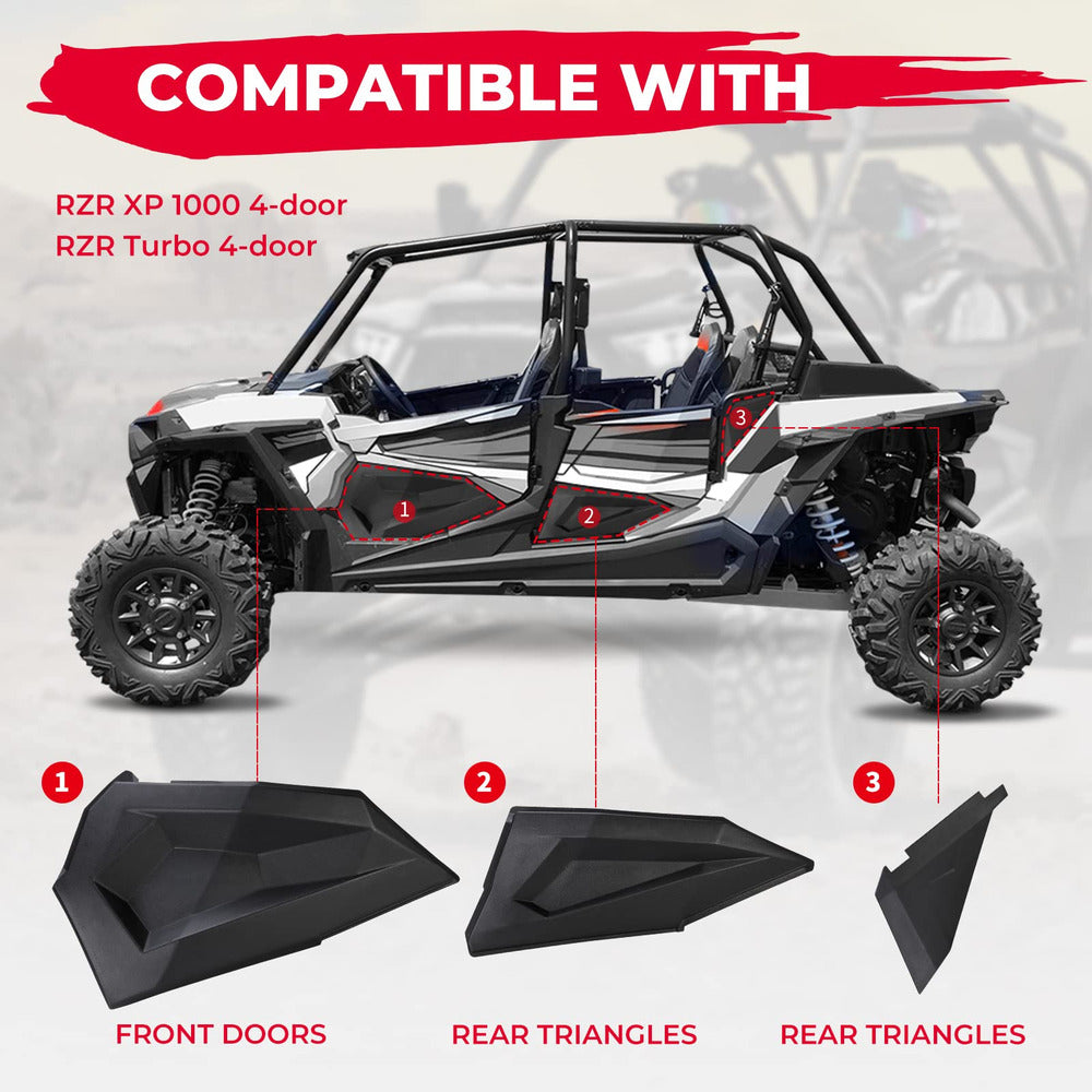 Kemimoto '14-'23 Polaris RZR XP 4 1000 4 Doors Lower Panel Inserts