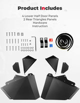 Kemimoto '15-'22 CF Moto ZForce 500 Lower Doors Inserts