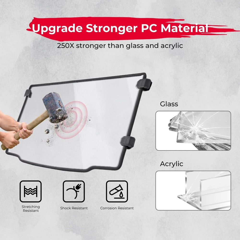 Kemimoto '15-'22 Polaris Ranger Midsize 500 / 570 Front Full Windshield