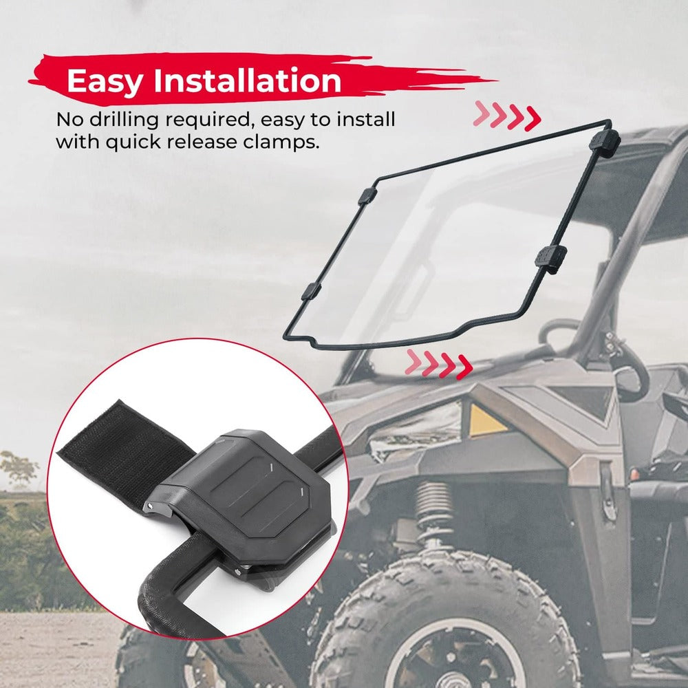 Kemimoto '15-'22 Polaris Ranger Midsize 500 / 570 Front Full Windshield