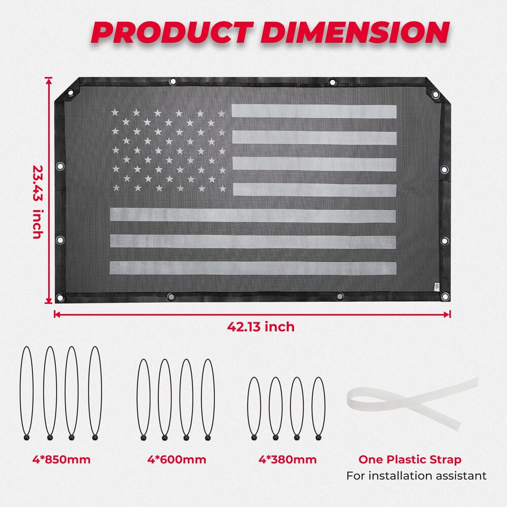 Kemimoto '15-'23 Honda Pioneer 500 Soft Rear Window Net
