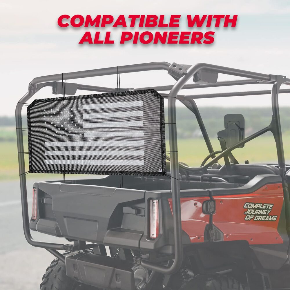 Kemimoto '15-'23 Honda Pioneer 500 Soft Rear Window Net