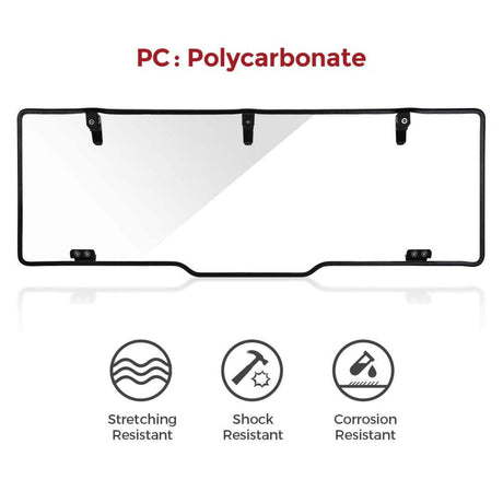 Kemimoto '15-'24 Polaris Ranger XP 1000 Rear Windshield Hard Tool