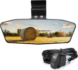 Kemimoto '15-'24 Polaris Ranger XP 1000 UTV Rear View Mirror with Led Light