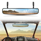 Kemimoto 15" UTV Race Convex Center Rearview Mirror w/ 3/4 1.75" or 2" Clamps