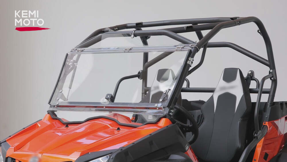 Kemimoto '16-'22 CF Moto ZForce 500 Flip Up Windshield