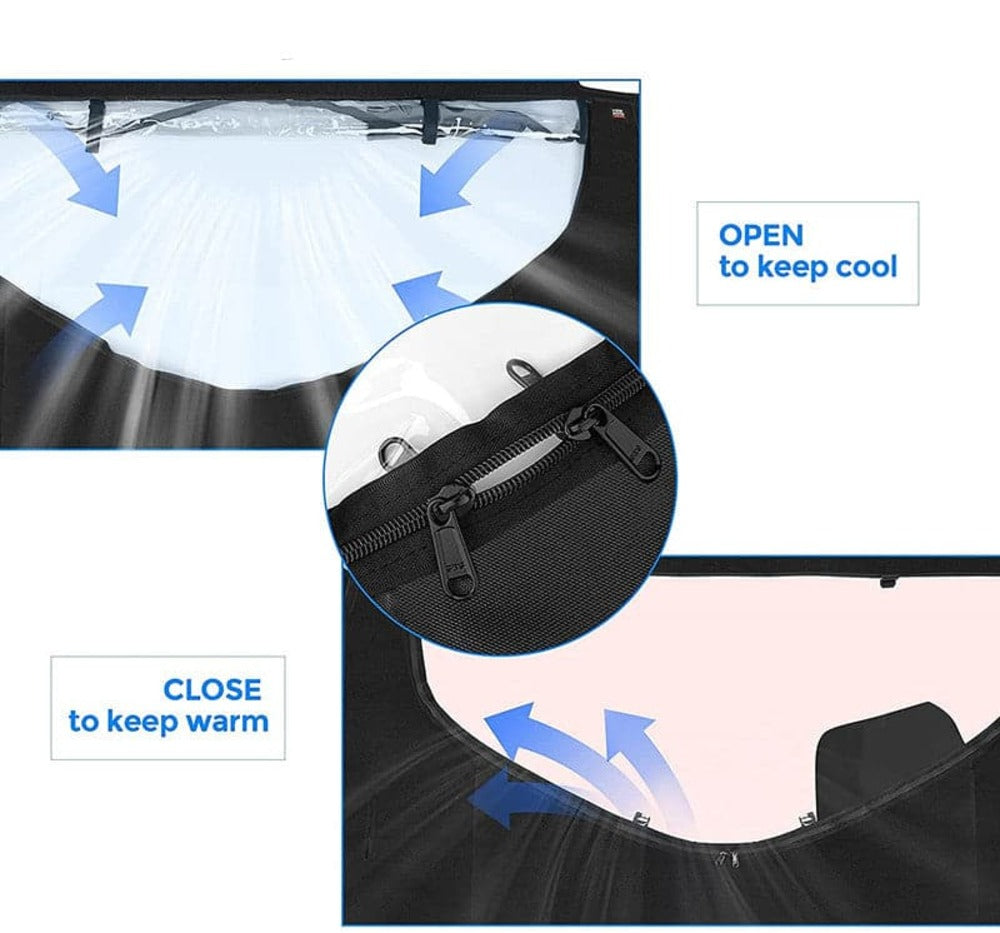 Kemimoto '16-'23 Honda Pioneer 1000-5 Open Window Fabric Rear Panel