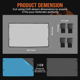 Kemimoto '16-'24 Can-Am Defender Rear & Front Full Windshield