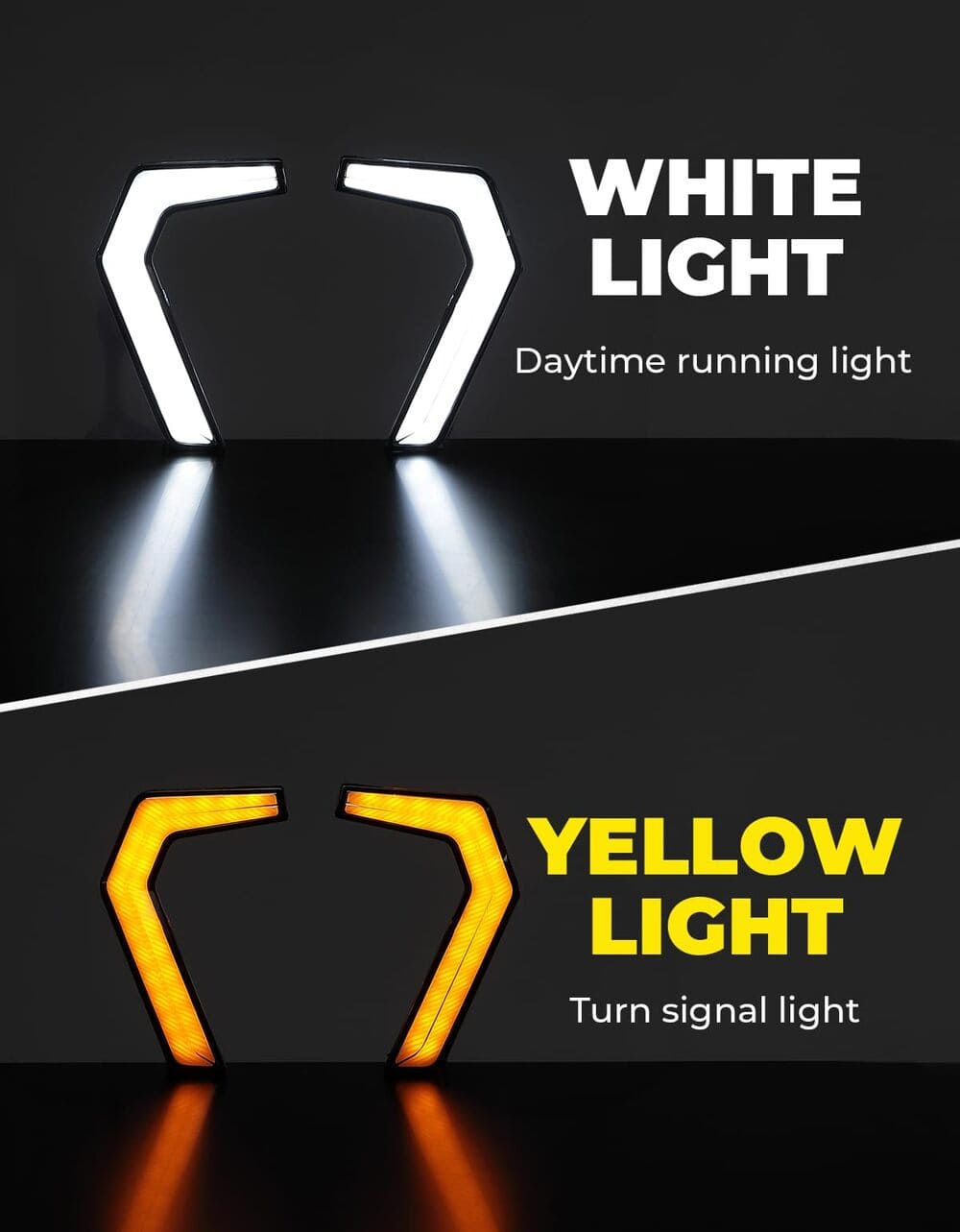 Kemimoto '16-'24 Polaris General 1000 2x Front Fang Accent Light Turn Signal