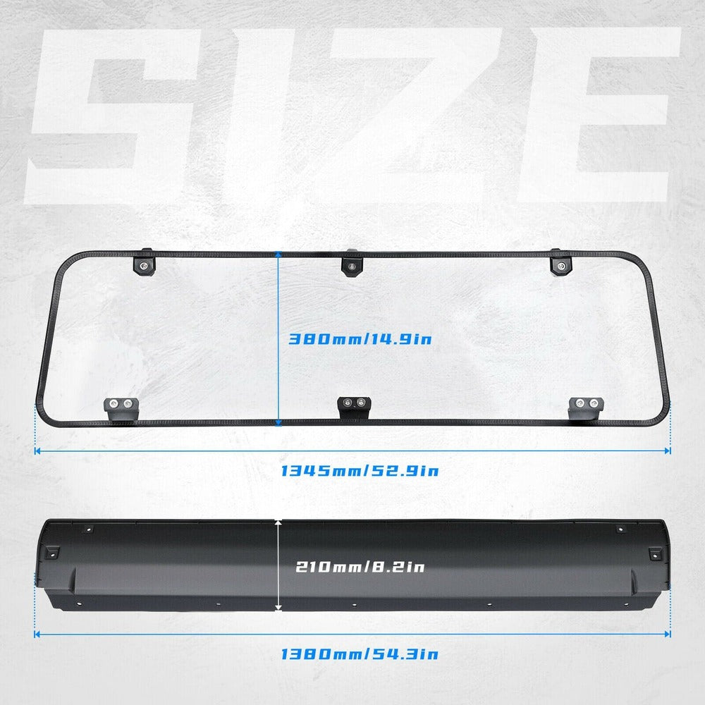 Kemimoto '16-'24 Polaris General 1000/4 Rear Windshield Clear