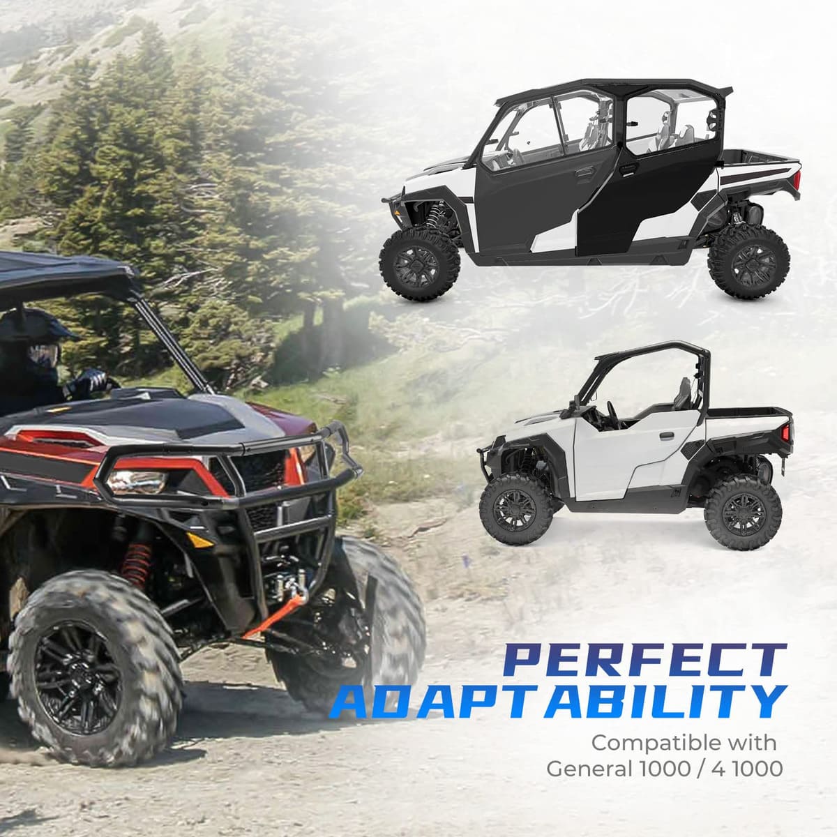 Kemimoto '16-'24 Polaris General 1000 Front Upper Bumper