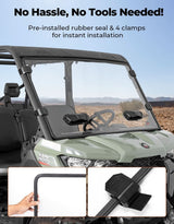 Kemimoto '16-'25 Can-Am Defender HD5 Vented Front Windshield