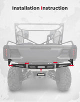 Kemimoto '16-'25 Honda Pioneer 1000/1000-6 Rear Bumper