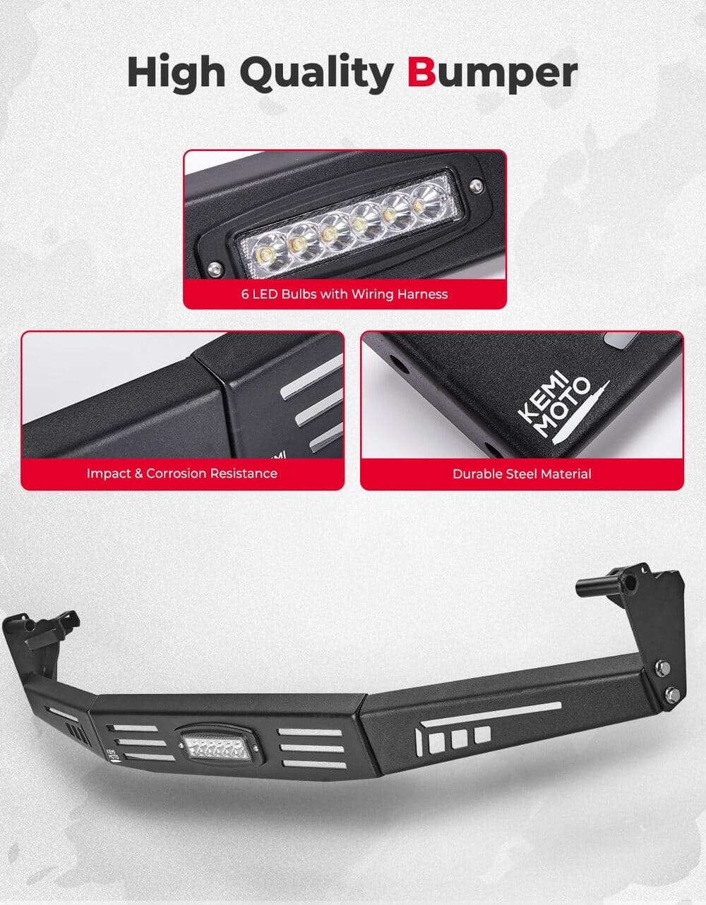 Kemimoto '16-'25 Honda Pioneer 1000/1000-6 Rear Bumper