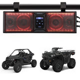 Kemimoto 16'' RGB UTV ATV Golf Cart Sound Bar, BT 5.0, Amplified, IP65 Waterproof Dustproof