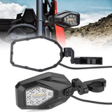 Kemimoto '17-'20 Can-Am Maverick X3 Mirrors w/ LED Turn Signal Lights