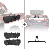 Kemimoto '17-'23 Can-Am Maverick X3 Front Door Storage Bags & Spare Tire Mount