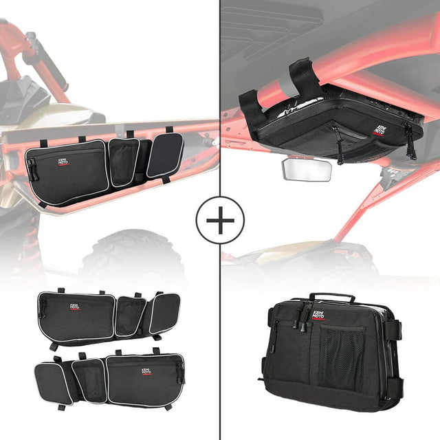 Kemimoto '17-'23 Can-Am Maverick X3 Front & Roof Storage Bags