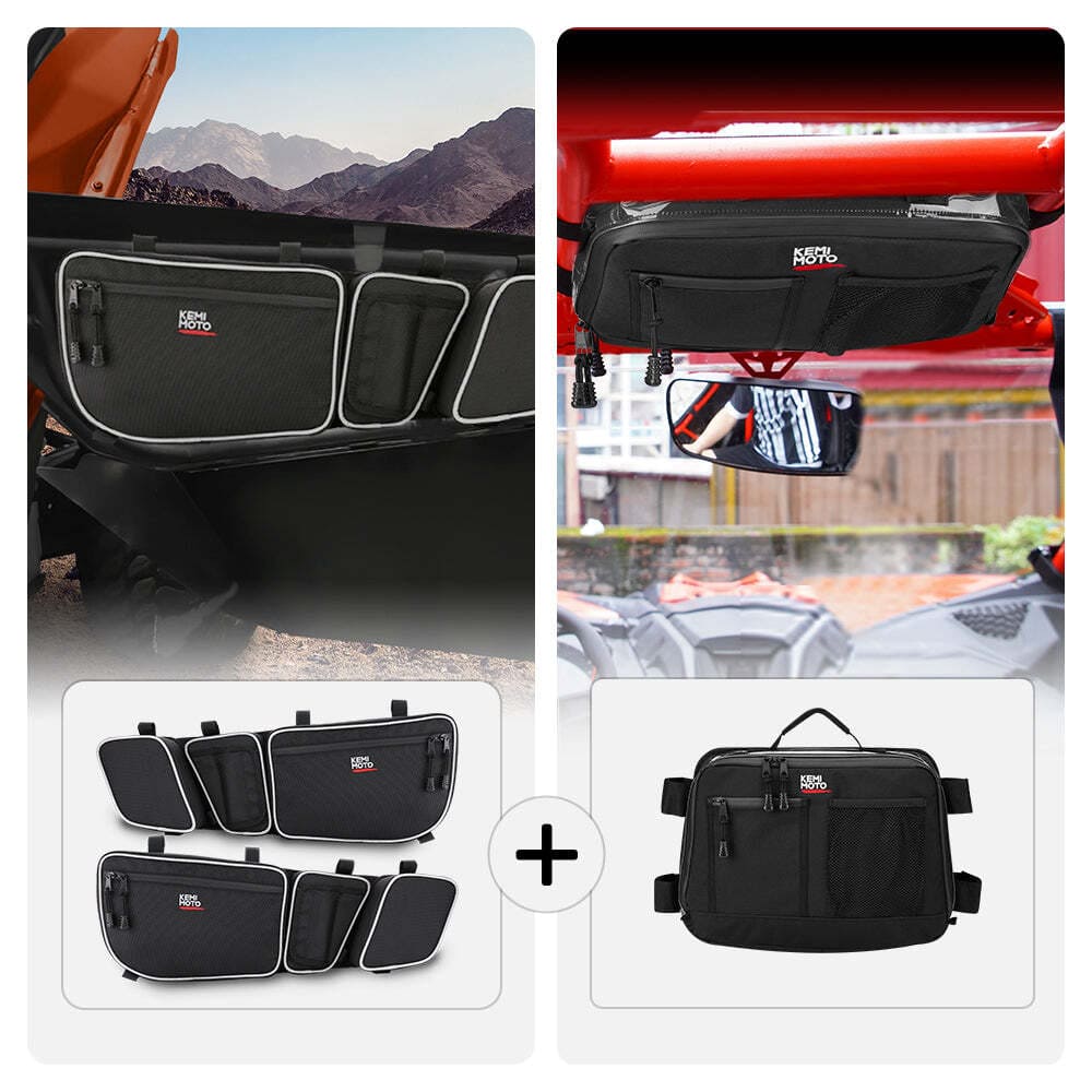 Kemimoto '17-'23 Can-Am Maverick X3 Front & Roof Storage Bags
