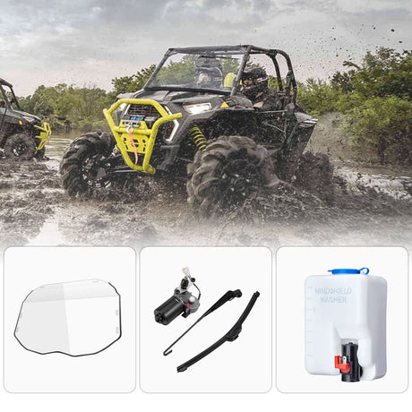 Kemimoto '17-'23 Can-Am Maverick X3 Full Windshield Wiper & Washer