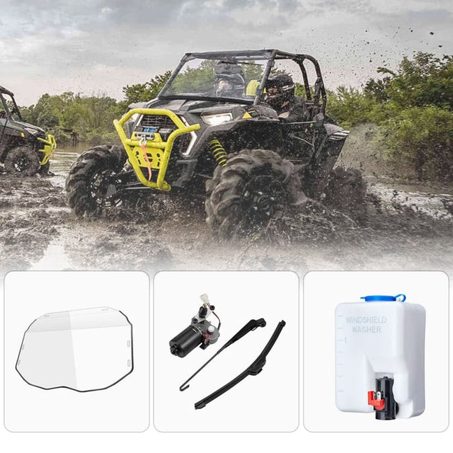 Kemimoto '17-'23 Can-Am Maverick X3 Full Windshield Wiper & Washer