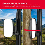 Kemimoto 17' 23' Polaris Ranger XP 1000 Adjustable Side Mirrors W/ Bypass