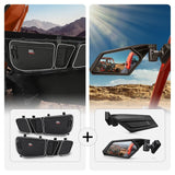 Kemimoto '17-'24 Can-Am Maverick X3 Front Door Storage Bags & Side View Mirror