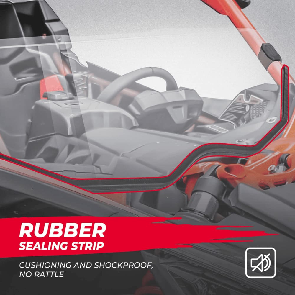 Kemimoto '17-'24 Can-Am Maverick X3 Front Half Windshield