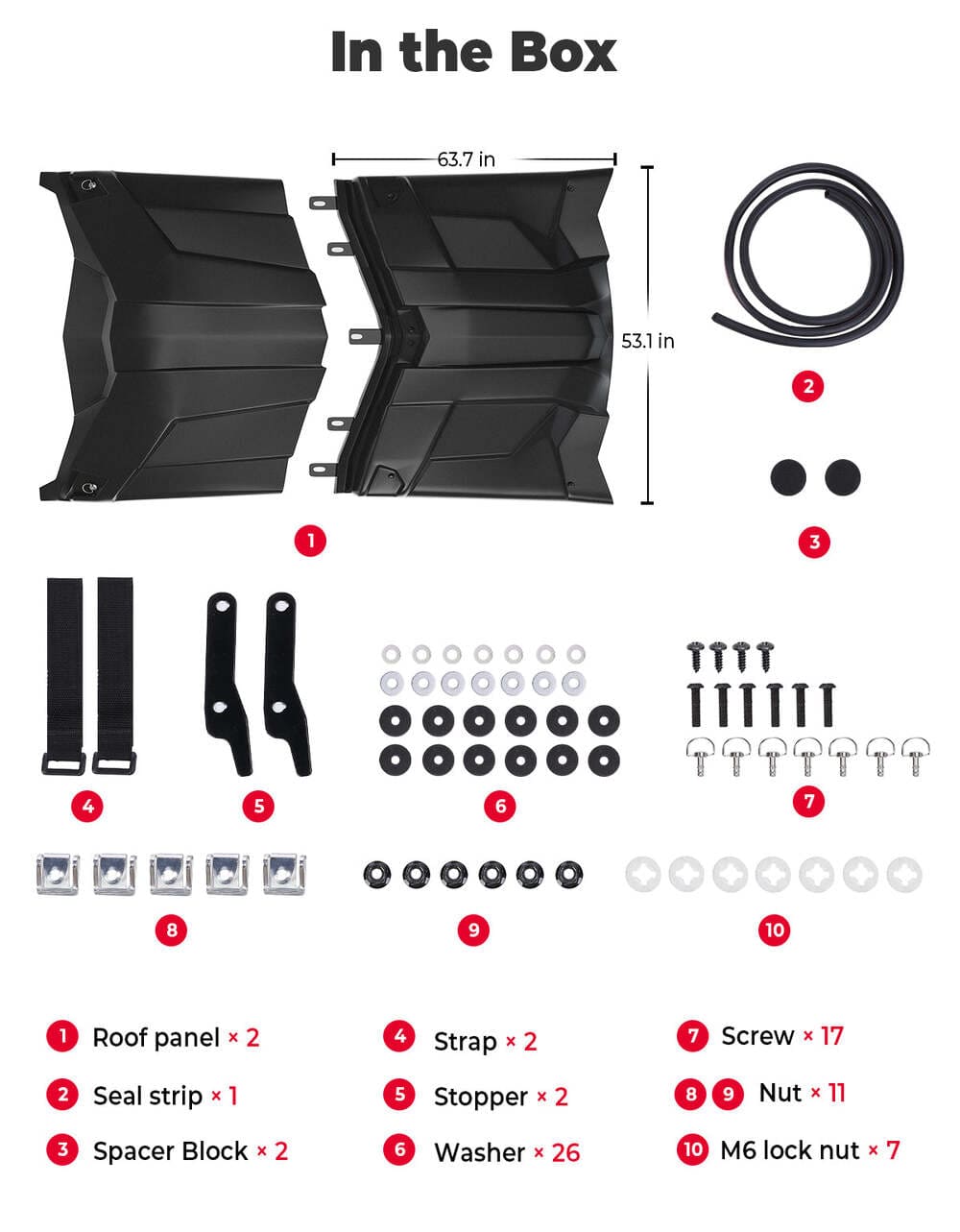 Kemimoto '17-'24 Can-Am Maverick X3 Max 4 Seat Sport Hard Roof