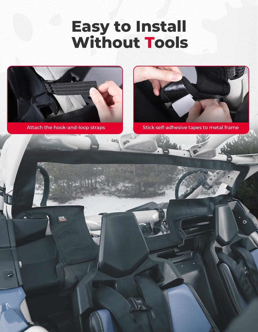 Kemimoto '17-'24 Can-Am Maverick X3 Max Soft Rear Windshield