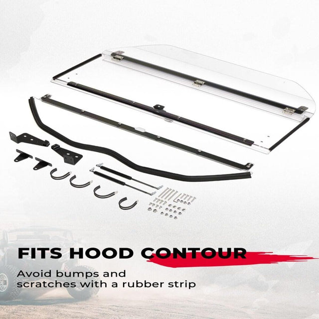 Kemimoto '17-'24 Can-Am Maverick X3 Upgraded Scratch Resistant Flip Windshield