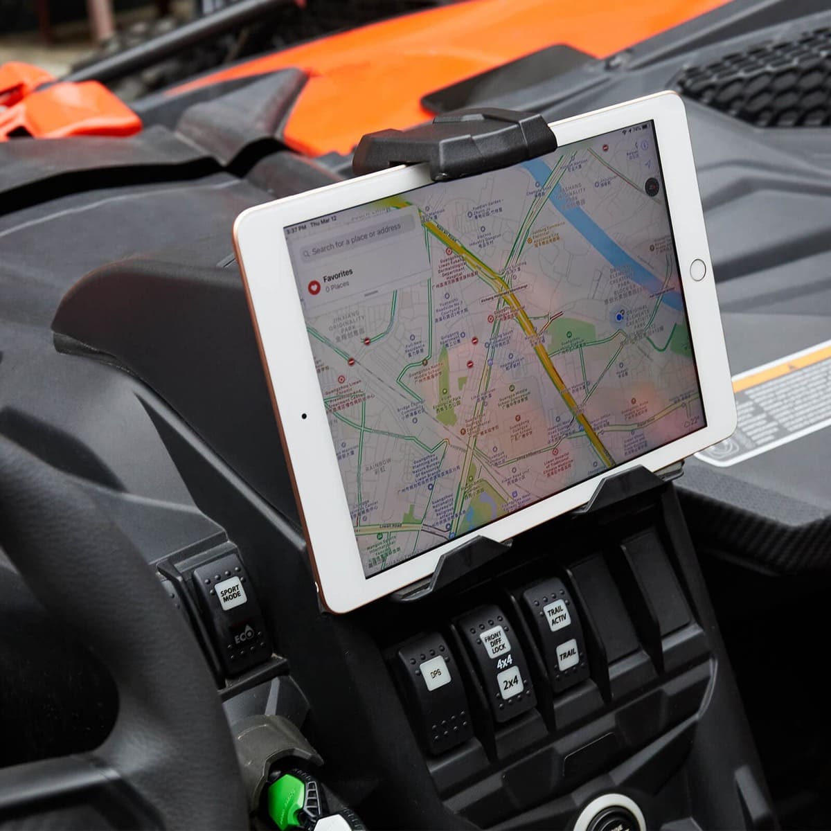 Kemimoto '17-'24 Can-Am Maverick X3 Tablet Holder & Spare Tire Carrier