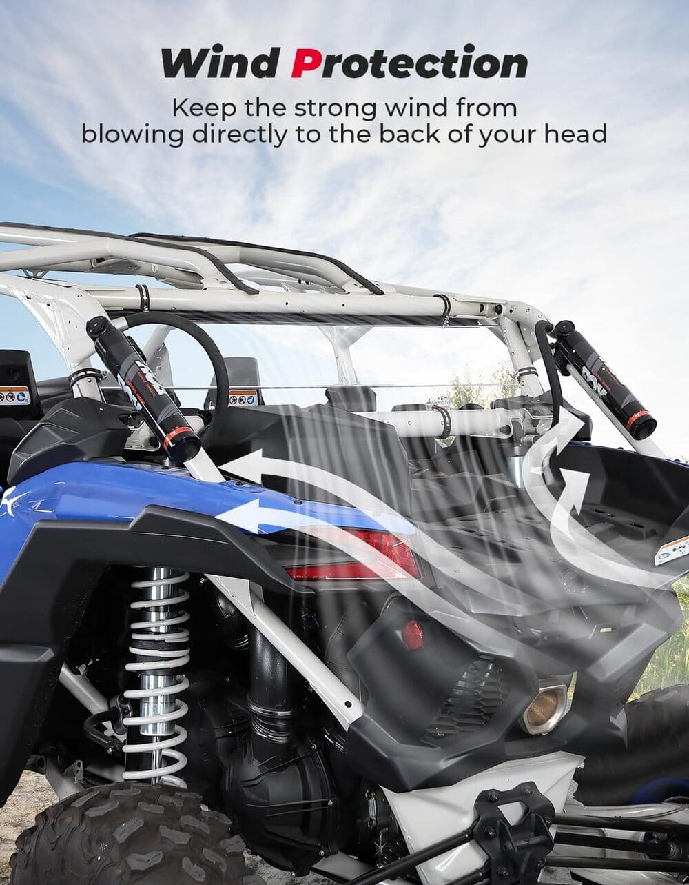 Kemimoto '17-'24 Can-Am Maverick X3/ X3 Max Upgraded Sealing Rear Windshield