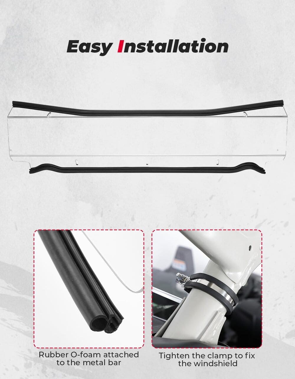 Kemimoto '17-'24 Can-Am Maverick X3/ X3 Max Upgraded Sealing Rear Windshield