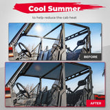 Kemimoto '17-'24 Polaris Ranger 1000 Crew UTV Soft Top Window Net Mesh