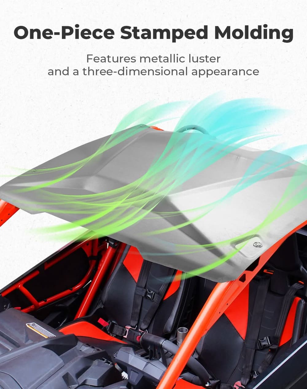 Kemimoto '17-'25 Can Am Maverick X3 Aluminum Silver Roof